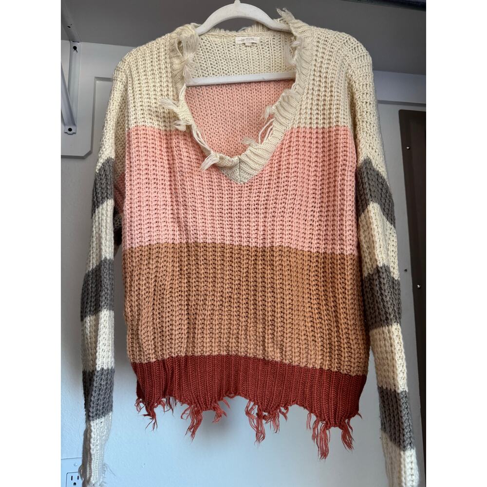 La Miel Knit Sweater Long‎ Sleeve Size S/M Multicolor